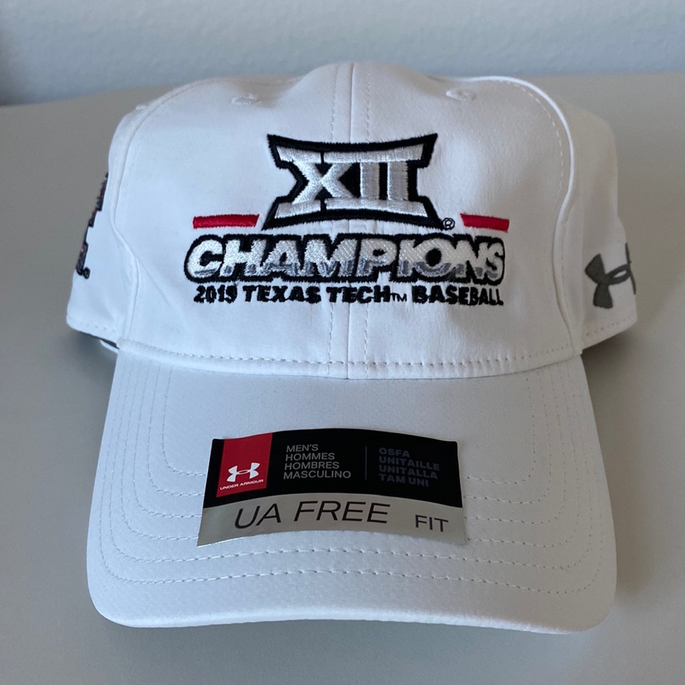 Under Armour White Champion "XII" Baseball Hat with Red & Black Accents